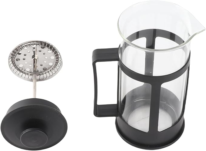 CHICIRIS French Press Coffee Maker 350ml Glass French Press Teapot Stainless Steel Construction for Coffee Lovers Home Office
