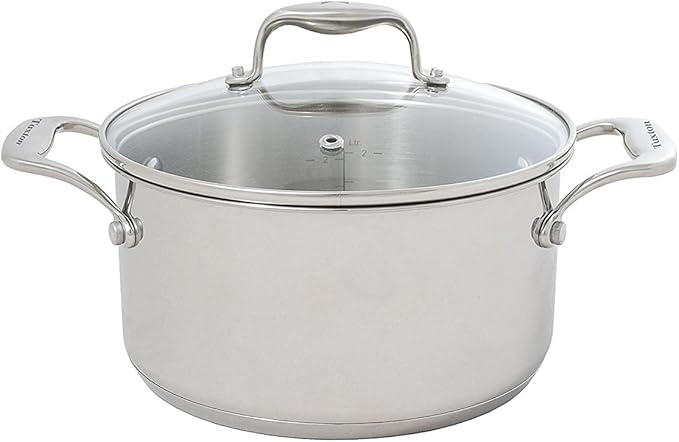 Stainless Steel Cookware Set - Tuxton Home 10-Piece Stainless Steel Cooking Set with Non Stick Frying Pans Casserole Saucepan Stockpot Steamer Insert &amp Lids - Stove &amp Oven Compatible Kitc