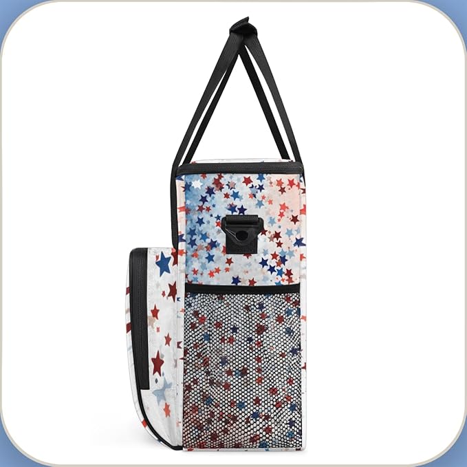 Blue Star Coffee Maker Carrying Bag Red Star Portable Travel Storage Tote Bag Compatible with K-Mini or K-Mini Plus Single Serve Coffee Brewer Carrying Case with Multiple Pockets &amp Shoulder Stra