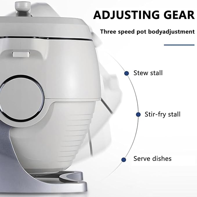 2000W 6L auto Cooking Wok Fried Rice MachineIntelligent Automatic Cooking MachineThree Speed Adjustable360 ° Automatic Rotation for Stir FryingStewingCooking