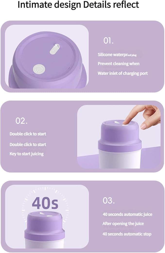 PANGBOER Portable Smoothie Mixing Cup &amp Refillable 650ml Large Capacity Juicer Kitchen
