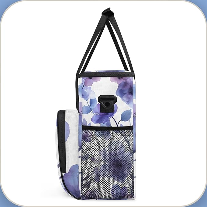 Honeyed Flowers Coffee Maker Carrying Bag Portable Travel Storage Tote Bag Compatible with K-Mini or K-Mini Plus Single Serve Coffee Brewer Carrying Case with Multiple Pockets &amp Shoulder Strap