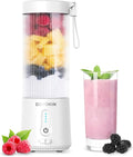 DENOKIN Portable Blender 16oz Vessel Cordless Personal Size Small Blender for Shakes and Smoothies with 6 Blade for Kitchen Home Travel