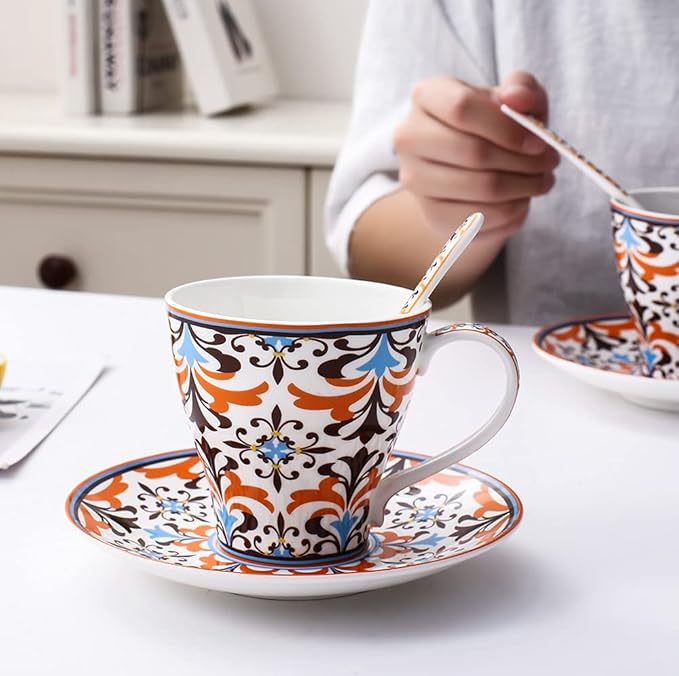 Porlien Bohemian 16-piece Dinnerware Set (Teacup and saucer set)
