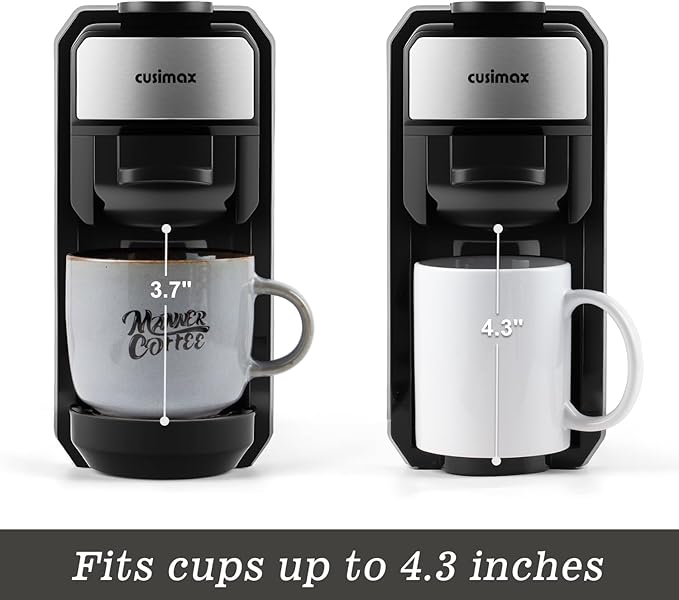 CUSIMAX Espresso Machine Single Serve Coffee Machine Compatible with Nespresso Pods Adjustable Brewing Size 19Bar Coffee Maker Stainless Steel Espresso Maker with 20oz Remevable Water Tank