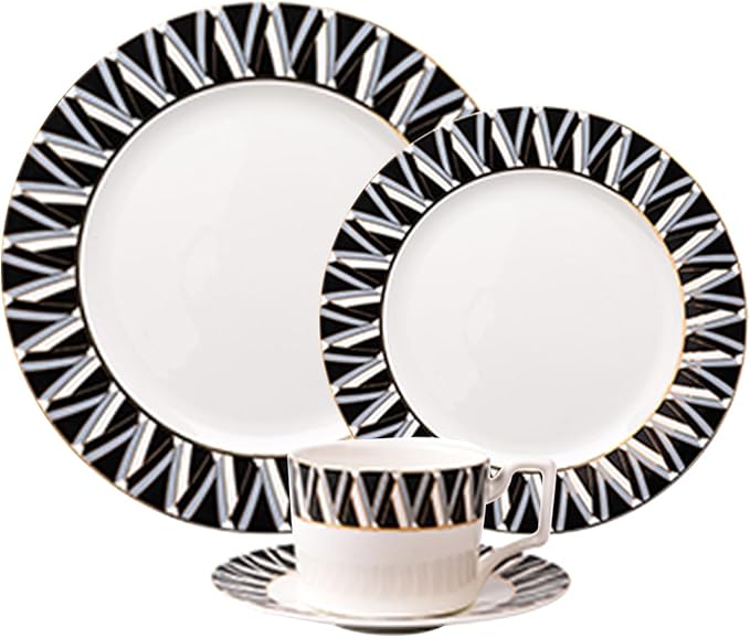 24-piece porcelain dinnerware set dishes set for 6 bone china dinnerware set dinnerware sets family gathering banquet wedding hotel Gift for maternal grandmother