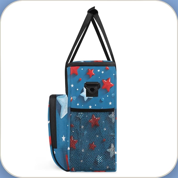 4th of JulyCelebration Coffee Maker Carrying Bag Travel Storage Bag Compatible with K-Mini or K-Mini Plus Single Serve Coffee Brewer Carrying Case with Multiple Pockets &amp Shoulder Strap