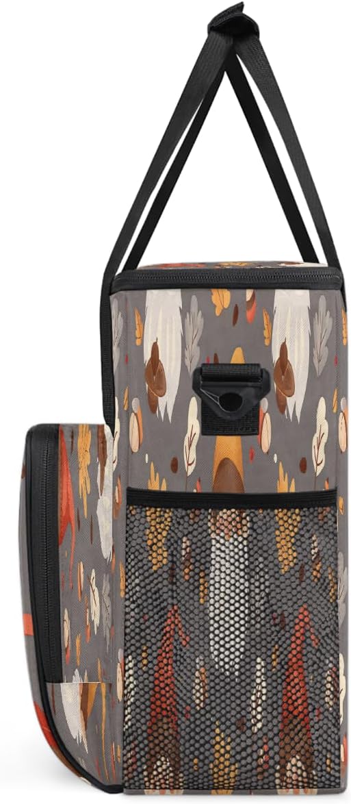 Christmas (611) Coffee Maker Carring Bag Travel Carrying Storage Tote Bag Compatible with Keurig K-Mini or K-Mini Plus Portable Single Serve Coffee Brewer Case with Pockets for K-cup Pods