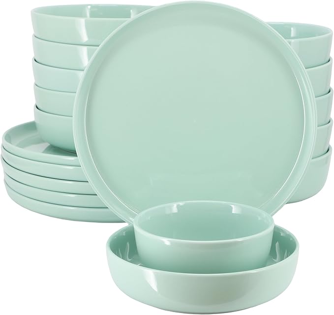 Elama Duncan 18 Piece Porcelain Dinnerware/Tableware Set Service for 6 (Mint)