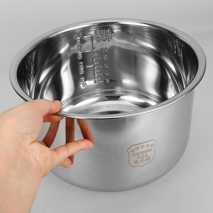 Cabilock Rice Cooker Liner 5L Cooker Inner Tank Rice Accessories Electric Accessories Inner Pot Power Parts Pot Cooking Supplies Stainless Steel Instant