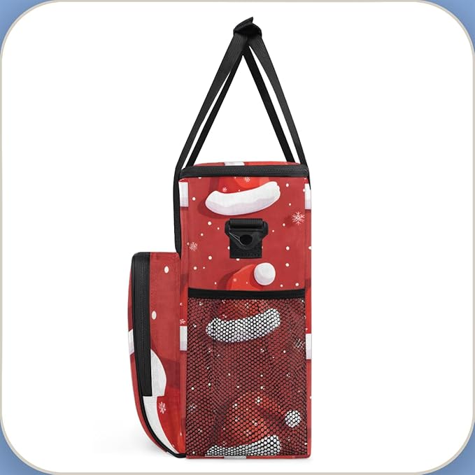 Christmas Hat Coffee Maker Carrying Bag Fantastic Hat Travel Storage Bag Compatible with K-Mini or K-Mini Plus Single Serve Coffee Brewer Carrying Case with Multiple Pockets &amp Shoulder Strap