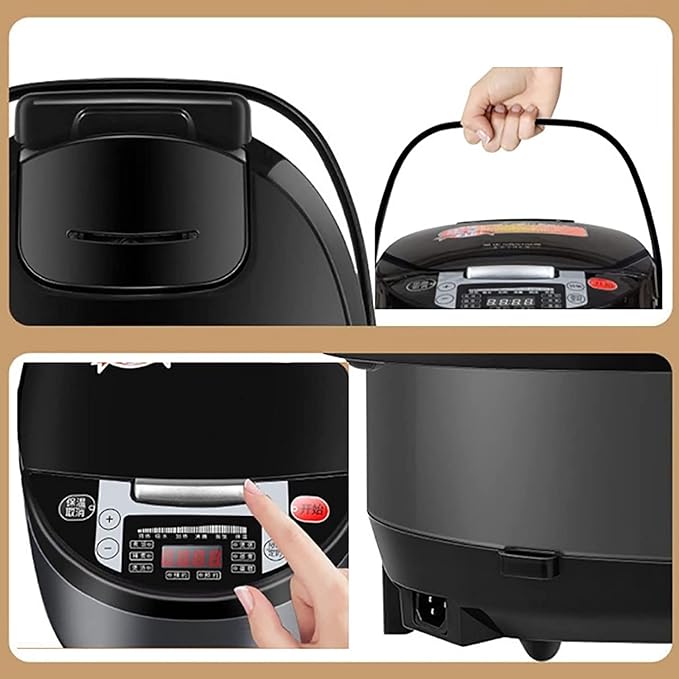 Rice Cooker Household Multifunctional Non-Stick Rice CookerIntelligent Insulation and 24H Reservation for 1-9 People (5L) ()