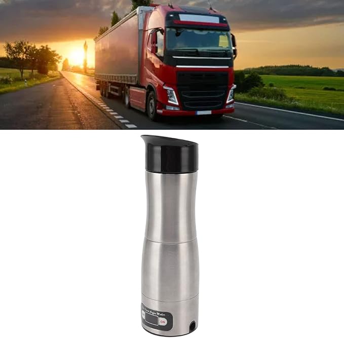 Electric Coffee Machine Car Coffee Maker Portable Coffee Maker Auto Maker Road Trip Coffee Maker with 12V 24V Cigarette Lighter for Car Travel