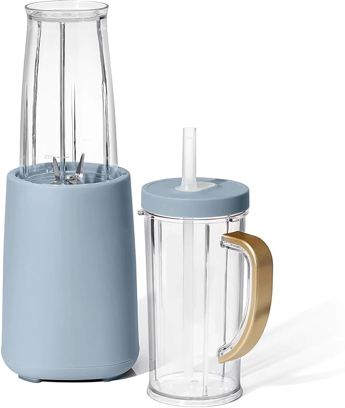 Personal Blender 12-Piece Set 240W Power BPA-Free Dishwasher Safe with Travel Cup and Grinding Blade (Cornflower Blue)