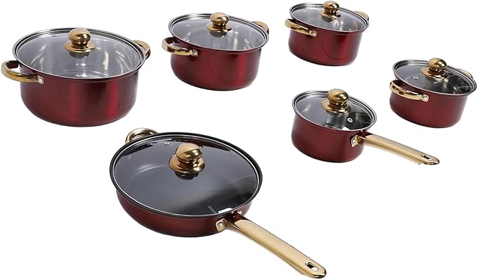 Thickened Stainless Steel Pots and Pans Set Kitchen Cooking Pots and Pans Frying Pans Milk Pans Saucepans for Modern Kitchen Decorative Multifunctional Cookware Set