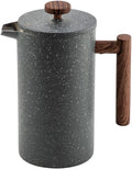 Stainless Steet French Press Coffee Maker Double Walled Insulated Coffee &amp Tea Brewer Pot &amp Maker Keeps Brewed Coffee or Tea Hot 1000 ml Gray Black
