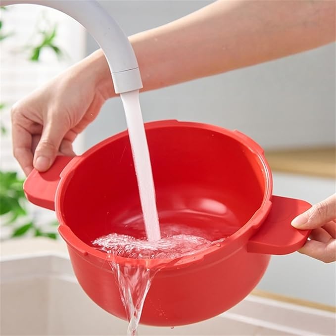 Microwave Rice Cooker Cooking Pot With Pressure And Steamer Features Microwave Steamer for Vegetables Safe as Speedy Rice and Serving Bowls Food Storage Container Cooker for Microwave