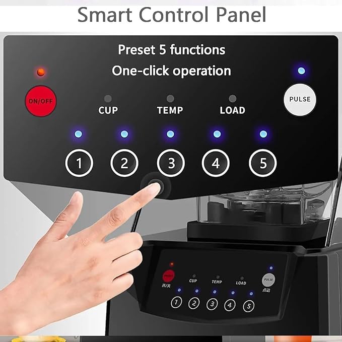 Smoothie Blender2200W Multifunction Commercial Quiet Blender With Sound Shield2LProfessional Countertop Blender with 2 cupsHousehold Quiet BlenderIce crusher wall breaker smoothie making machine