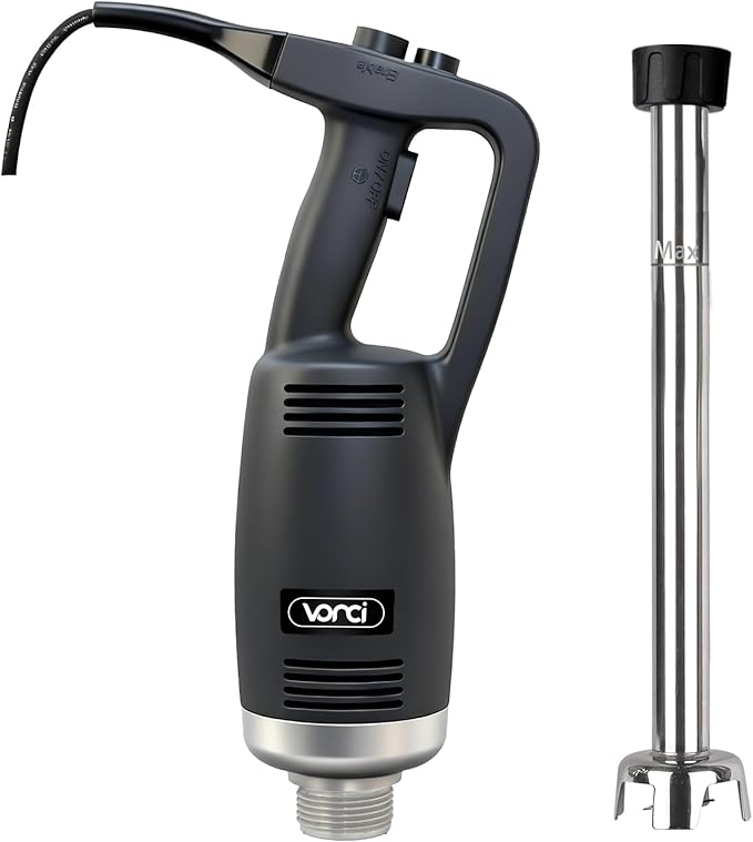 VONCI 750W Commercial Immersion Blender Handheld Stick Mixer with 18 Detachable Shaft Variable Speed 8000-19000RPM Sharp SUS Blade Extra Heavy Duty Hand Mixer for Restaurant Kitchen.