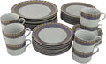 Three Star 40 Piece Silver Gold And Blue Dinnerware Set YL7680