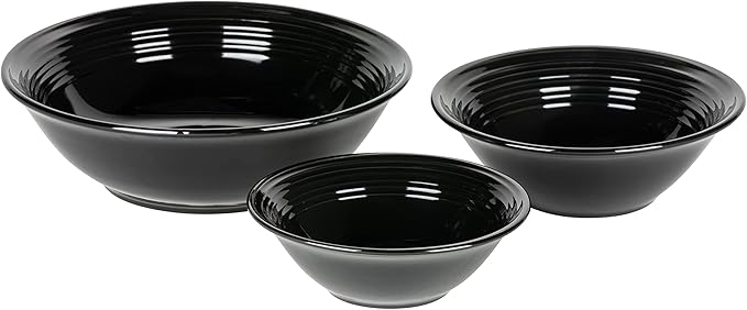 10 Strawberry Street Nova Black Round 62-Piece Dinnerware Set Service for 6
