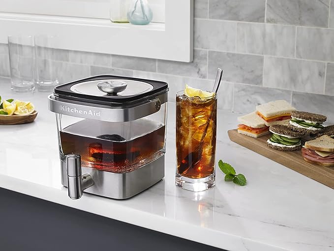 KitchenAid KCM4212SX Cold Brew Coffee Maker-Brushed Stainless Steel 28 ounce (RENEWED)