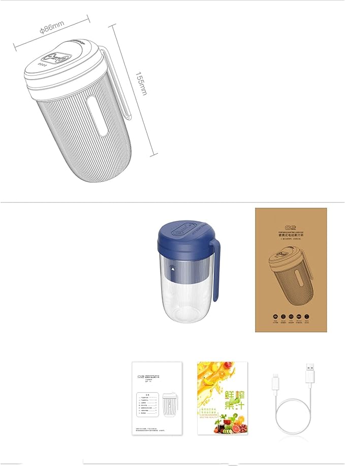 Portable Blender Juice Cup Personal Mixer Fruit Rechargeable With USB Mini Blender For Smoothie Fruit Juice (Color : Red) (Green)