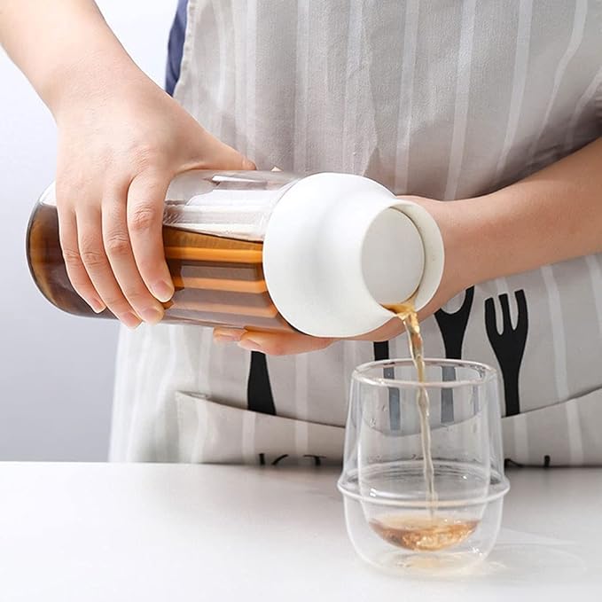 Beverage Equipment Modern Cold Brew Coffee Maker Coffee Maker with 360° Rotating Cover Large-Capacity Easy to Pour ＆ Clean Siphon Coffee Maker Siphon Coffee Maker Brown-