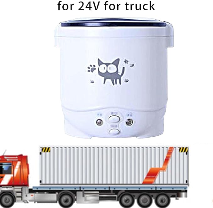 Small 1L Electric Rice Cooker Cooking Machine Multifunction for Travel Camping 24V
