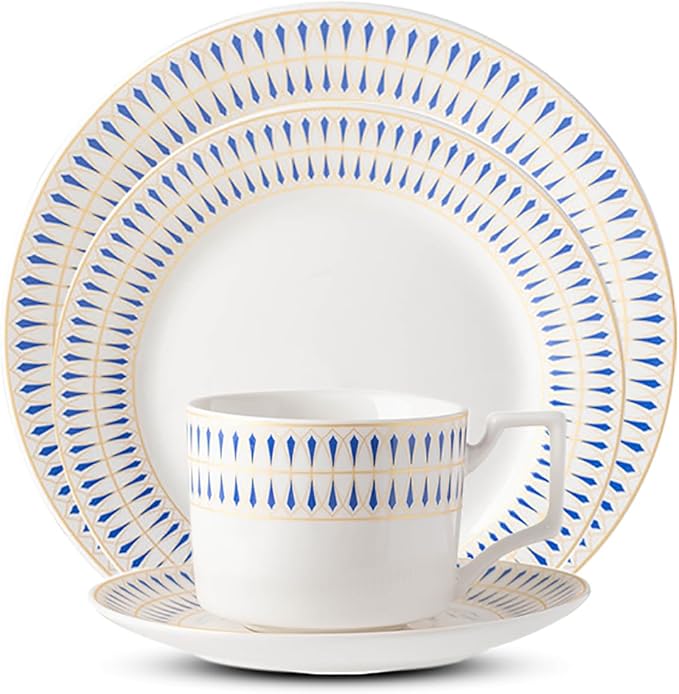 24-piece dinnerware sets dish set for 6 ceramic round plates white kitchen dish set with dinner plates and cup plates and cups set daily use dishwasher safe for housewarming party
