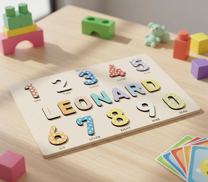 Personalized Name Puzzle for Toddlers 1-3 Customized Heirloom Baby Girl Keepsake Gift Custom Luxury Baby Boy Gift Premium Wooden Name Puzzle for Kids Custom Baby Stuff Nursery Room Decor