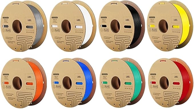 For Twotrees 3D Printers PLA Filament For High Speed 3D Printer PLA Plastics 1kg 2.2lbs 1.75mm Eco-Friendly Good Tougness No Bubble(GRAY)