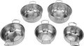 SUS Stainless Steel Cookware Set Kitchen Cooking Pots Set with Glass Lids and Milk Pot for 18 to 26cm Family Cooking Needs