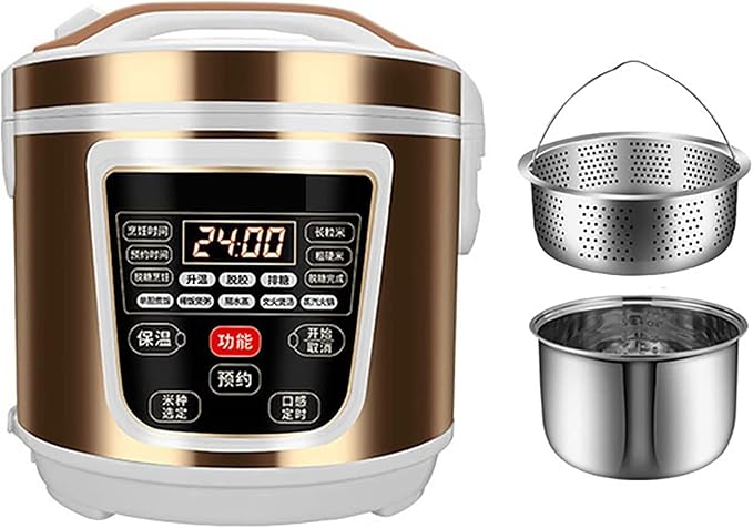 Low-Sugar Rice Cooker Household Multi-Function Rice Cooker 304 Stainless Steel Liner Rice Soup Separated for 1-4 People