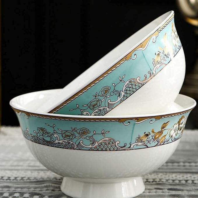 Dinnerware Sets Dish SetCeramics56-Piece Set Fine Bone China Porcelain Bowl and Plate Set Kitchen Tableware Gift