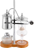 Belgian Balance Siphon Coffee and Tea Maker Belgian Belgium Luxury Royal Family Retro Coffee Pot 400ML Silver Syphon Coffee Brewer (Silver)