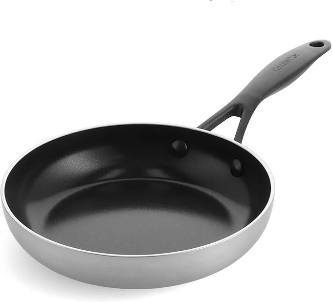 GreenPan Venice Pro Noir Tri-Ply Stainless Steel Healthy Ceramic Nonstick 8 Frying Pan Skillet PFAS-Free Multi Clad Induction Dishwasher Safe Oven &amp Broiler Safe