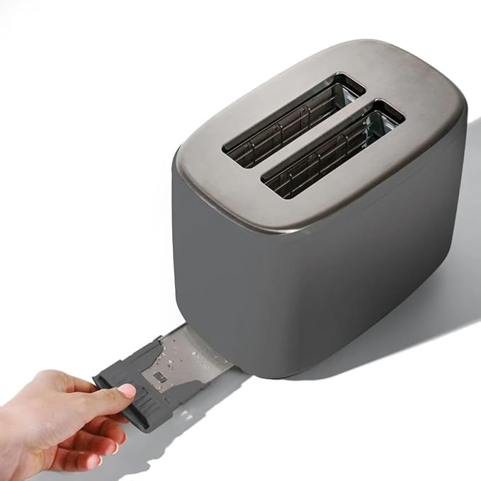 Smart Kitchen Toaster with Touch Interface and Preset Modes Advanced Two-Slice Toaster with Wide Slots and 7 Browning Levels (Oyster Gray)