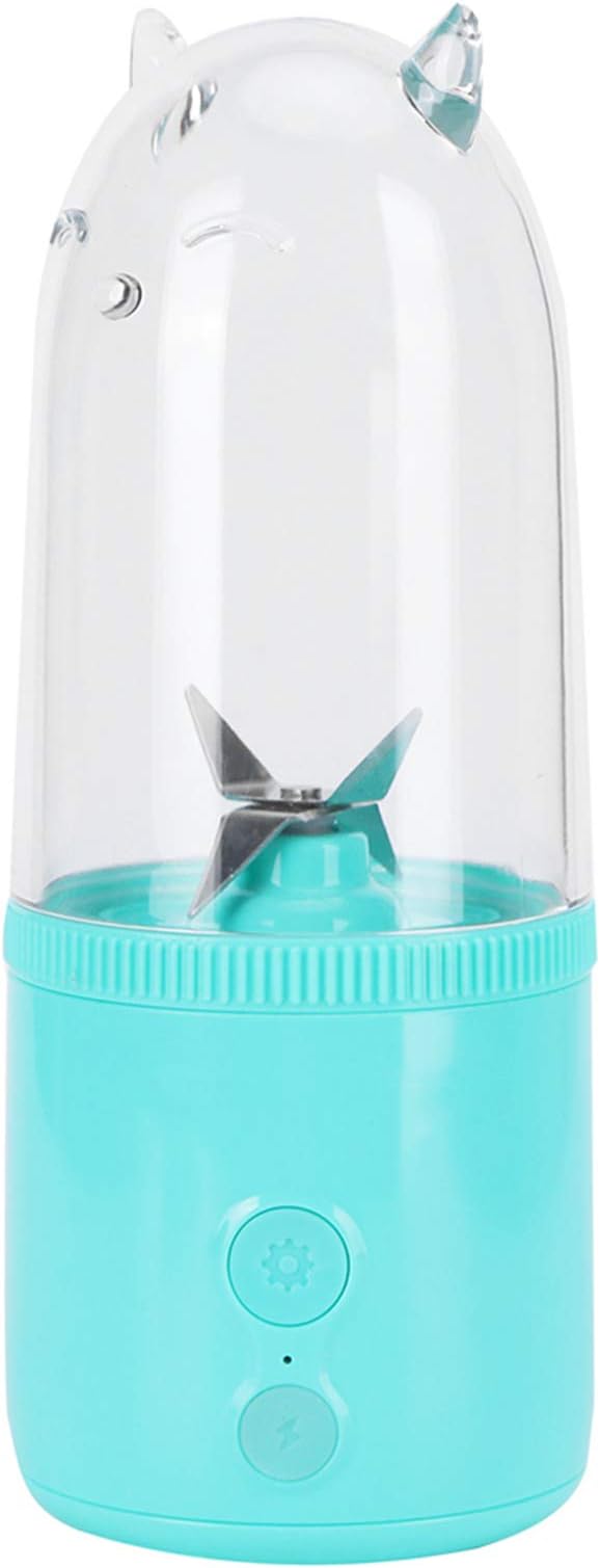 Compact and Portable USB Rechargeable Electric Fruit Juicer Blender(blue)