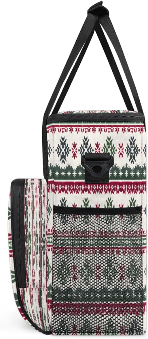 Christmas (589) Coffee Maker Carring Bag Travel Carrying Storage Tote Bag Compatible with Keurig K-Mini or K-Mini Plus Portable Single Serve Coffee Brewer Case with Pockets for K-cup Pods