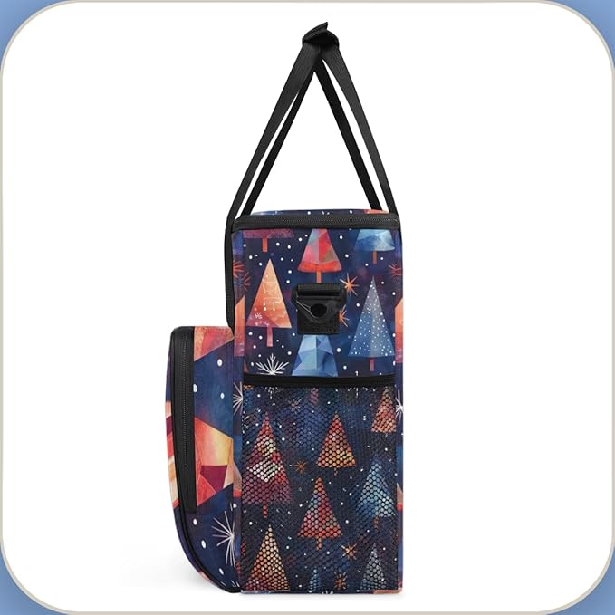 Cartoon Tree Coffee Maker Carrying Bag Glitter Tree Travel Storage Bag Compatible with K-Mini or K-Mini Plus Single Serve Coffee Brewer Carrying Case with Multiple Pockets &amp Shoulder Strap