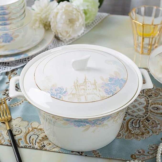 28Pcs Dinnerware Sets Ceramic Dinnerware Set Simple Bone Tableware for Home Daily Use Gift Set for Family Dining