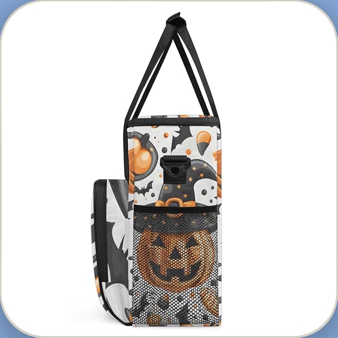 Gothic Pumpkin Coffee Maker Carrying Bag Mystical Pumpkin Travel Storage Bag Compatible with K-Mini or K-Mini Plus Single Serve Coffee Brewer Carrying Case with Multiple Pockets &amp Shoulder Strap