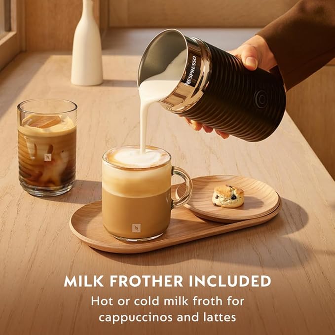 Nespresso Vertuo Pop+ Coffee and Espresso Machine by De'Longhi with Aeroccino Milk Frother Pacific Blue