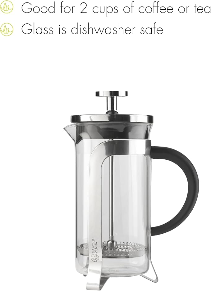Leopold Vienna Coffee Maker 350ml 8 x 12.4 x 17 cm Silver