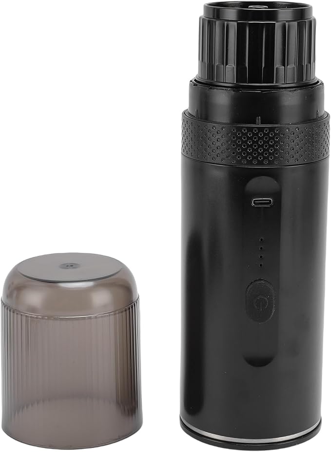 Alomejor Portable Coffee Maker Machine with Italian Pump Technology Fast Heating 4 Minutes Cordless Design for Camping Travel Car Use Efficient Brewing System for 7500mAh