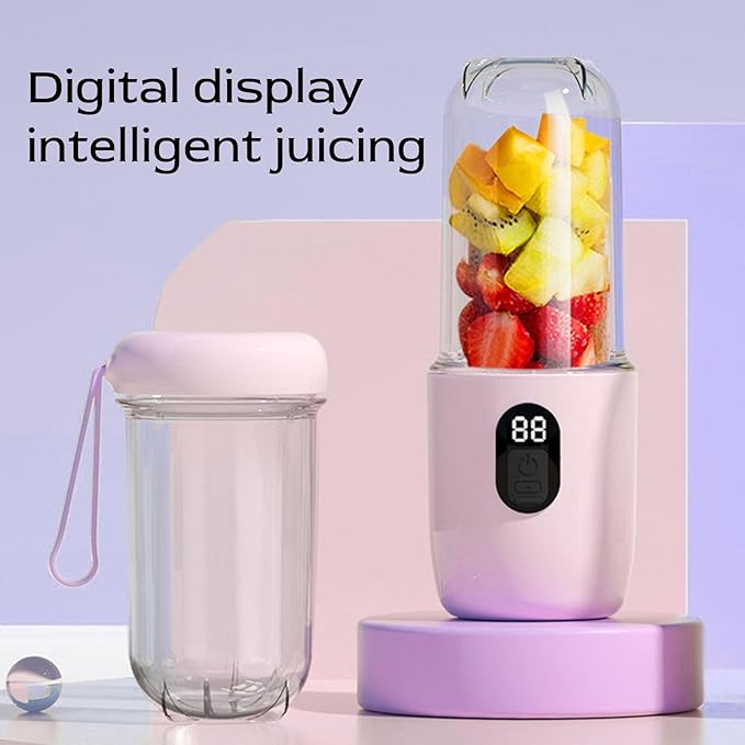 Portable Personal Blender 500ml Electric USB Rechargeable Juicer Cup with Cover Safety Assured Heatproof Versatile for Outdoor Travel Powerful Performance Faster Juicing