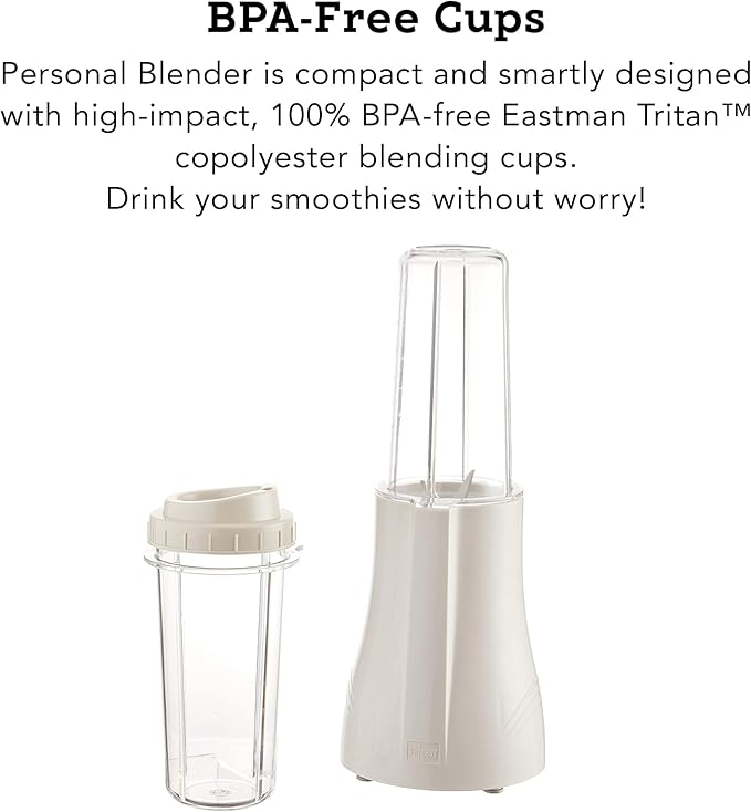 Tribest PB-250 Kitchen Grinder &amp Personal Blender for Shakes and Smoothies with BPA-Free Portable Blender Cups White
