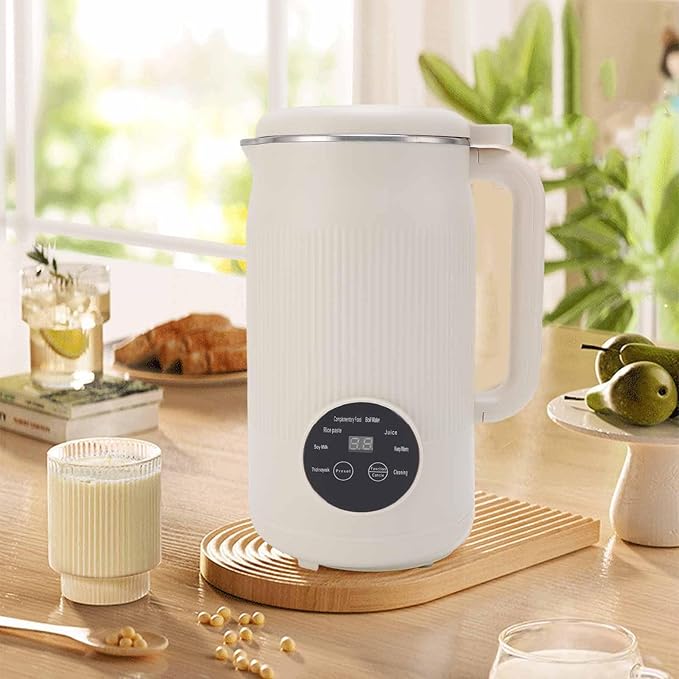 TOPINCN Automatic Nut Milk Maker Machine 1200Ml Soybean Milk Machine for Homemade Almond Oat Soy Coconut Plant Based Milk and Non Dairy Beverages with Anti Stick Bottom Timer (US