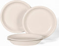 GZG 10.25-Inch Ceramic Dinner Plates Set of 4 Rustic Matte Glaze Terracotta Stoneware Plates for Main Course &amp Everyday Meals Microwave &amp Dishwasher Safe(Cream Mist)